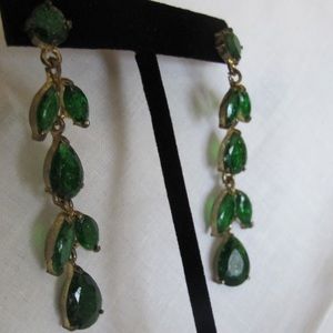 Vintage leaf drop earrings